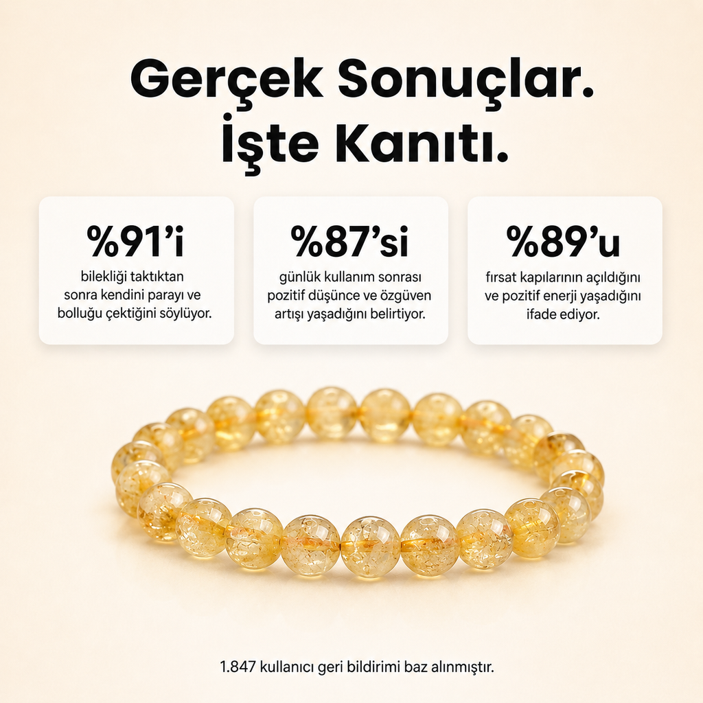 Sitrin & Kaplan Gözü Doğal Taş Bileklik