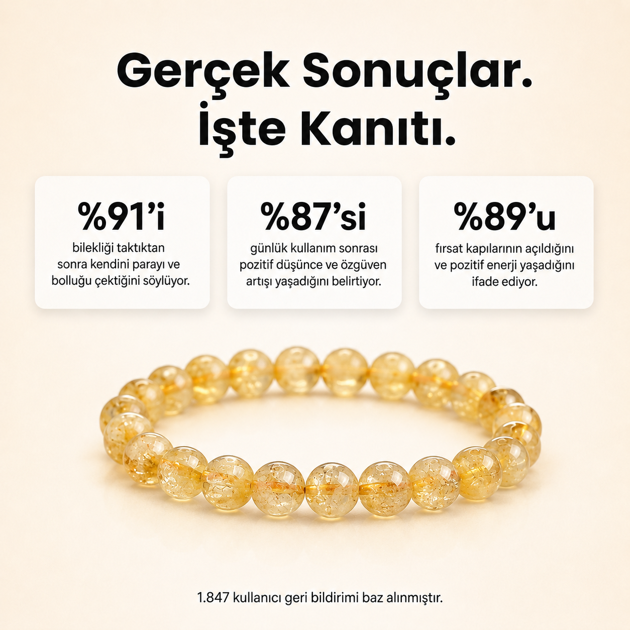 Sitrin & Kaplan Gözü Doğal Taş Bileklik